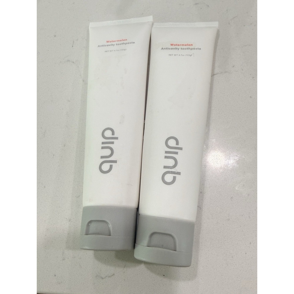 Lot of 2 Quip Anticavity Fluoride Toothpaste • WATERMELON 4.6 Oz Exp 2023